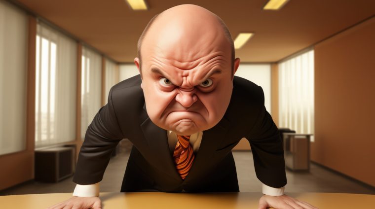 Angry Boss Funny Picture